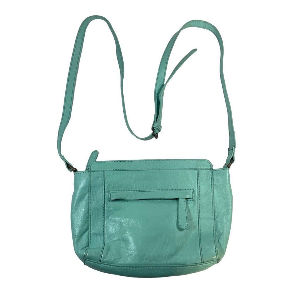 Leather Crossbody Bag Purse Clever Carriage Company Mint Green Genuine Leather